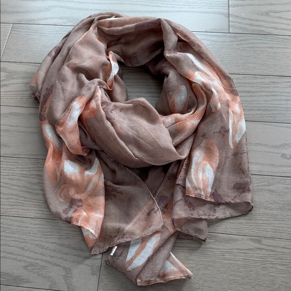 Accessories - Muted Floral Viscose Scarf